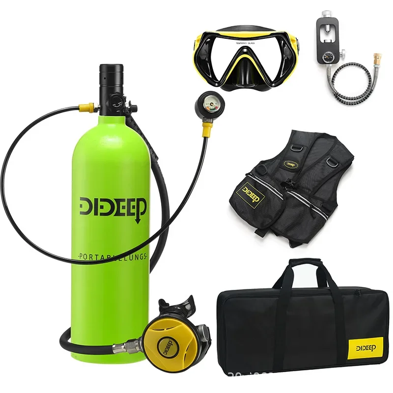 X5000Pro 2L Scuba Diving Air Diving Kayak Air Tank Kits With Goggles Diving Adapter Storage Bag Hand Bag