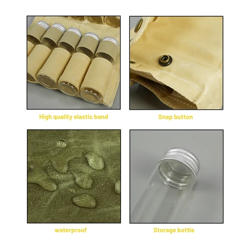 Imagen 2 del producto Contenedores de especias para acampar con sello al vacío: ¡El último kit de especias de viaje para aventuras al aire libre! Kit de especias portátil para acampar, temporada