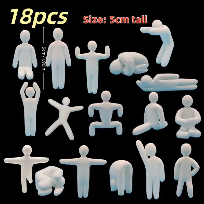 18Pcs Super Chameleon Hide Seek Mini Figures Various Stretching Hugging Collectible Desktop Ornament Tabletop Decor Novelty Gift