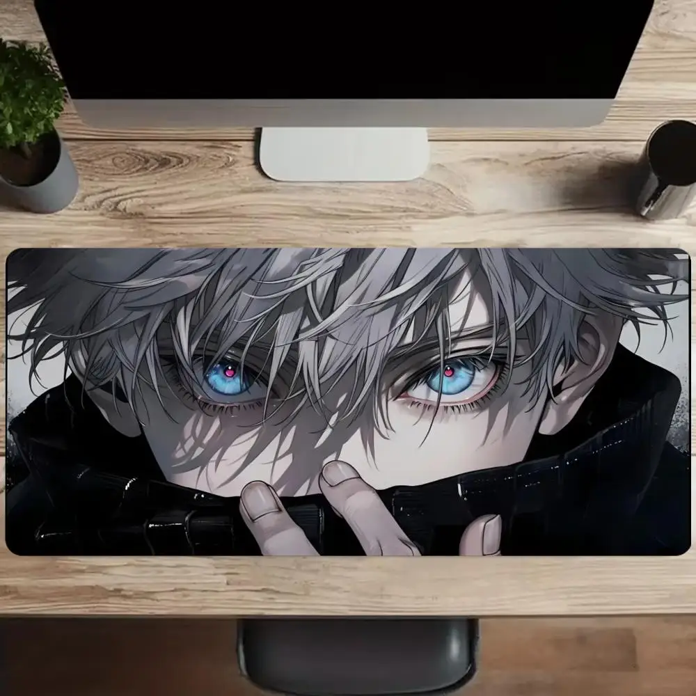 Gojo Satoru Mouse Pad Large Set Up Office Decor Gaming Decoration Carpet Desk Decorating Supplies Rug Keyboard Mat Desk Mats