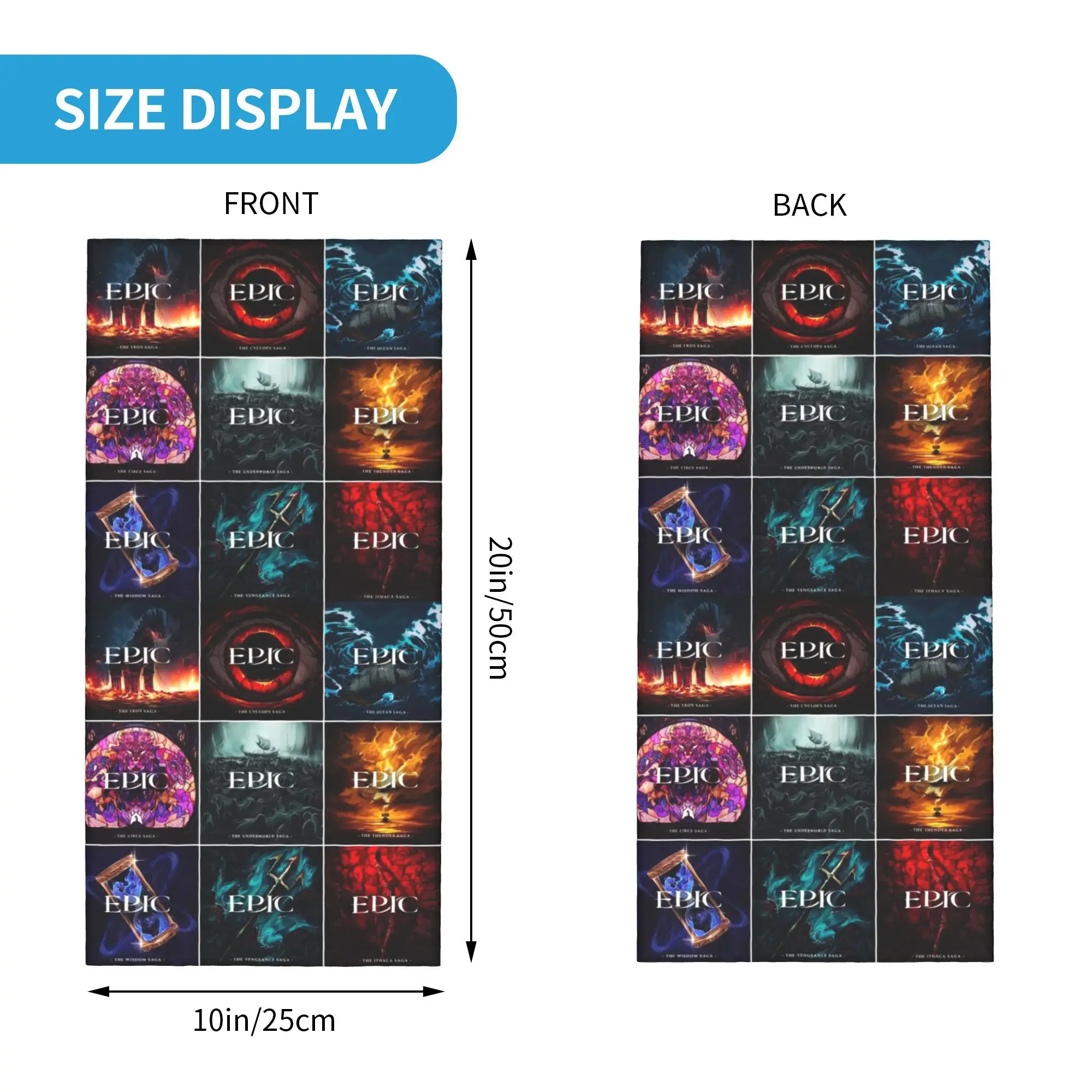 Epic the Musical Saga Covers Bandana Neck Gaiter Printed Face Scarf Warm Headband Riding For Men Women Adult All Season