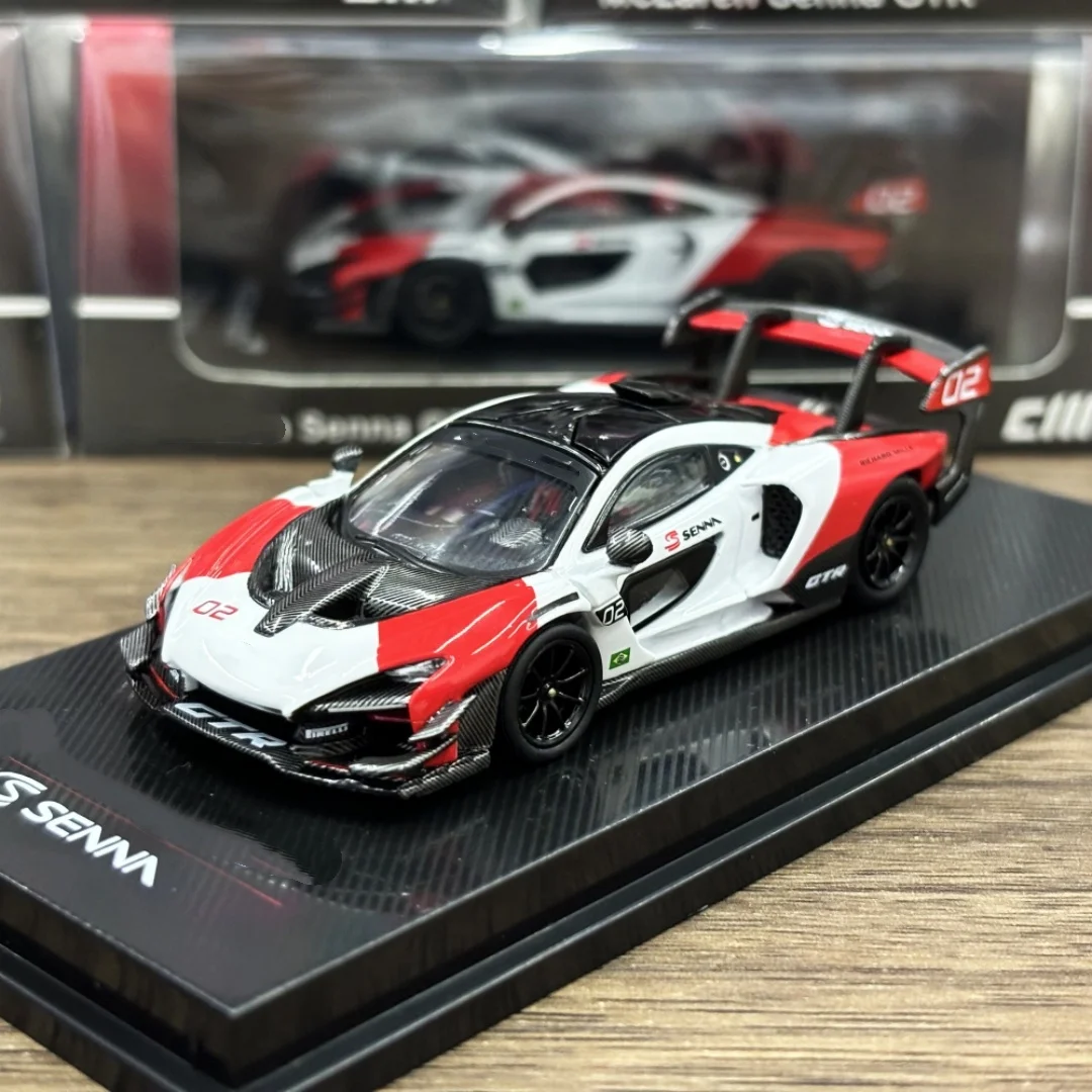 

CM MODEL 1/64 Senna Red- white Dieacas Birthday Gifts Hobby Display Simulation Collectio