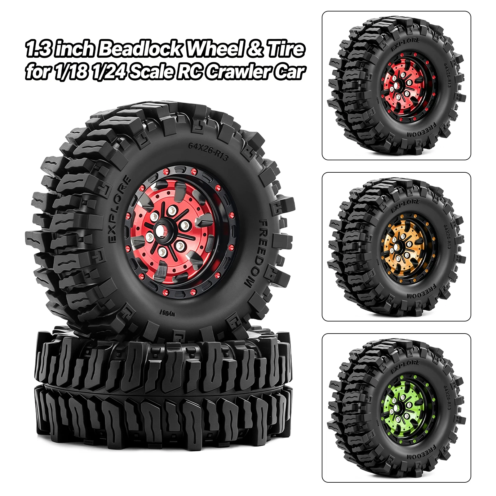 RCMMTING 4 szt. 1.3'' Aluminio – Rc Hobby Crawler recenzja i cena