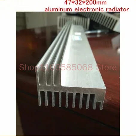 2pcs Aluminum Radiator Width 47mm,high 32mm,length 200mm Heatsink 47*32*200mm Aluminum Electronic Radiator