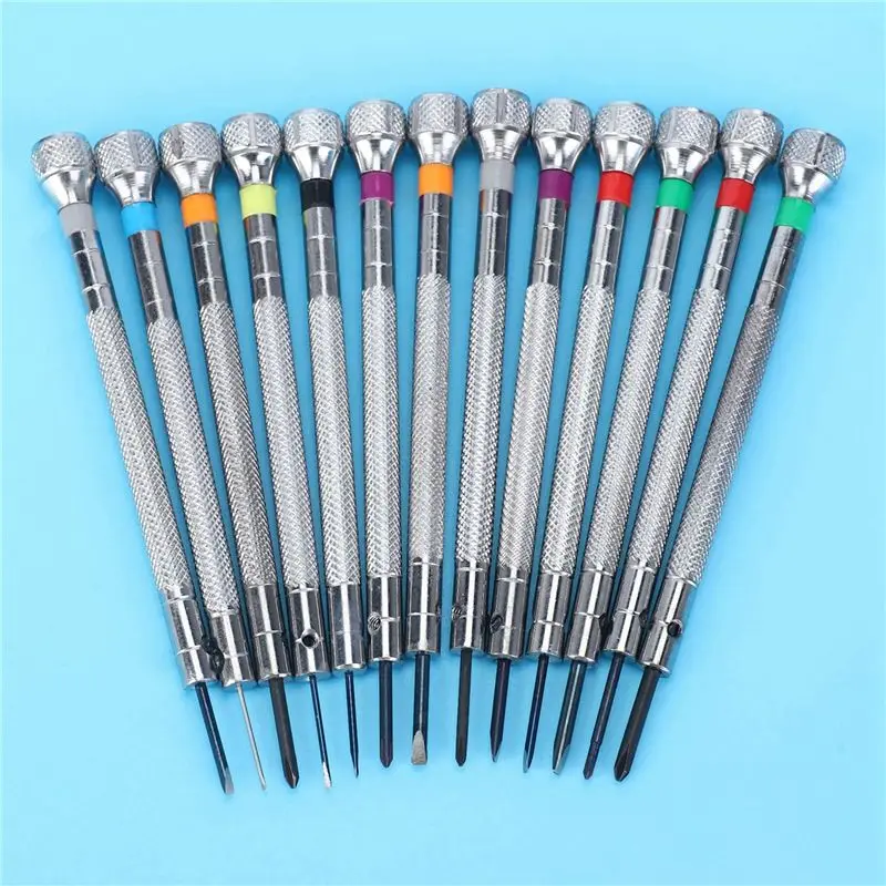 0.6Mm-2.0Mm 130Pcs New Watchmakers Screwdrivers Set Watch Glasses Flat Blade Assort Slotted Flat Screwdrivers Set