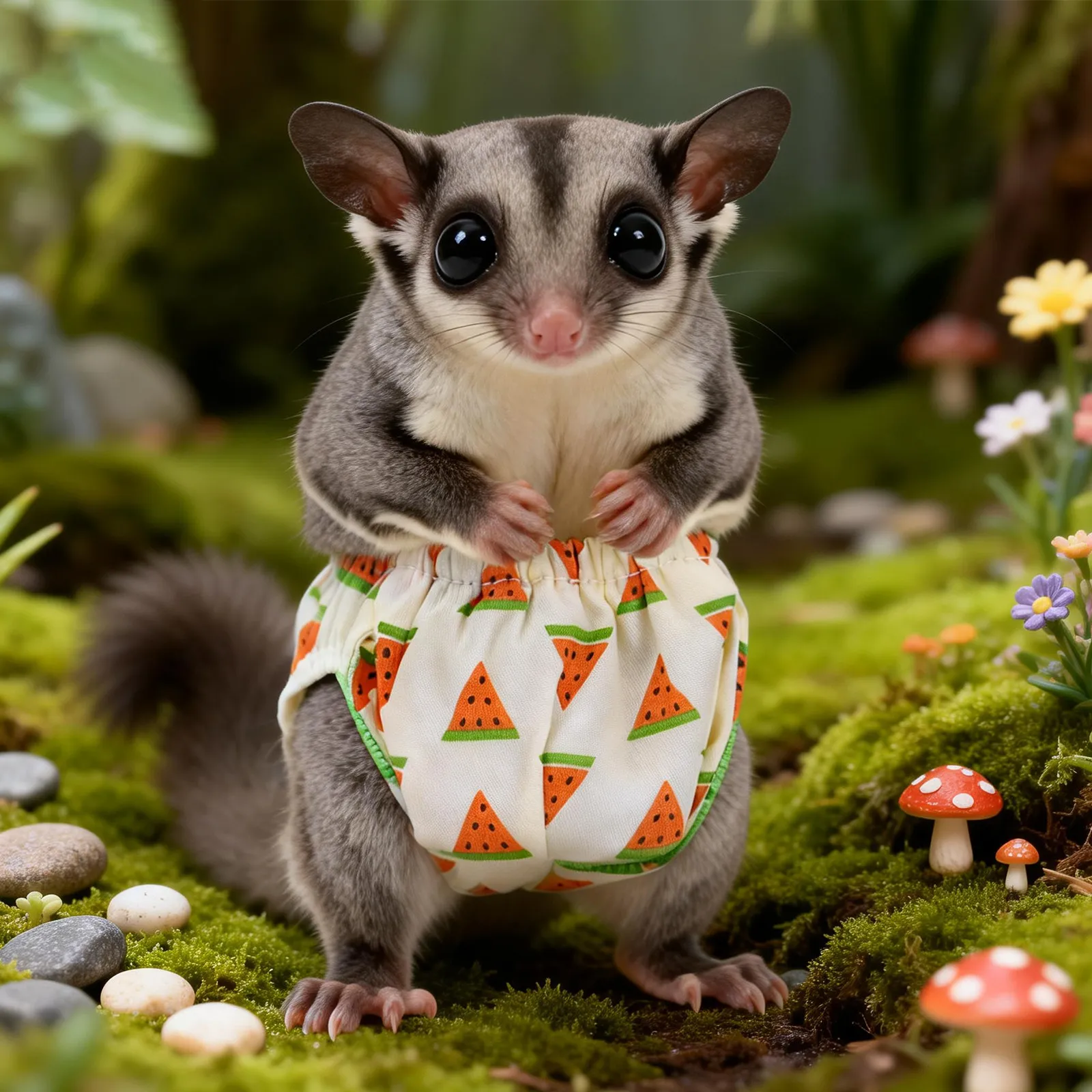 3Pcs Reusable Washable Pet Diapers Small Animal Diapers Squirrel Sugar Glider Leakproof Breathable Comfort Fit for Hamster