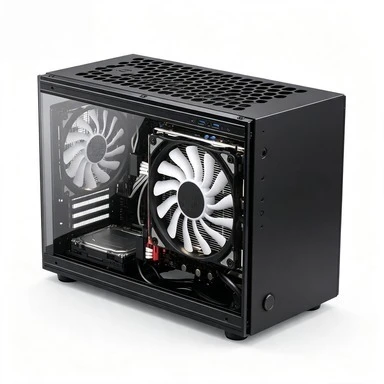 A50S New Upgraded Three‑slot A4‑form Mini ITX Desktop Shell Transparent Side Panel Fit SFX Power Supply Gaming PC Case