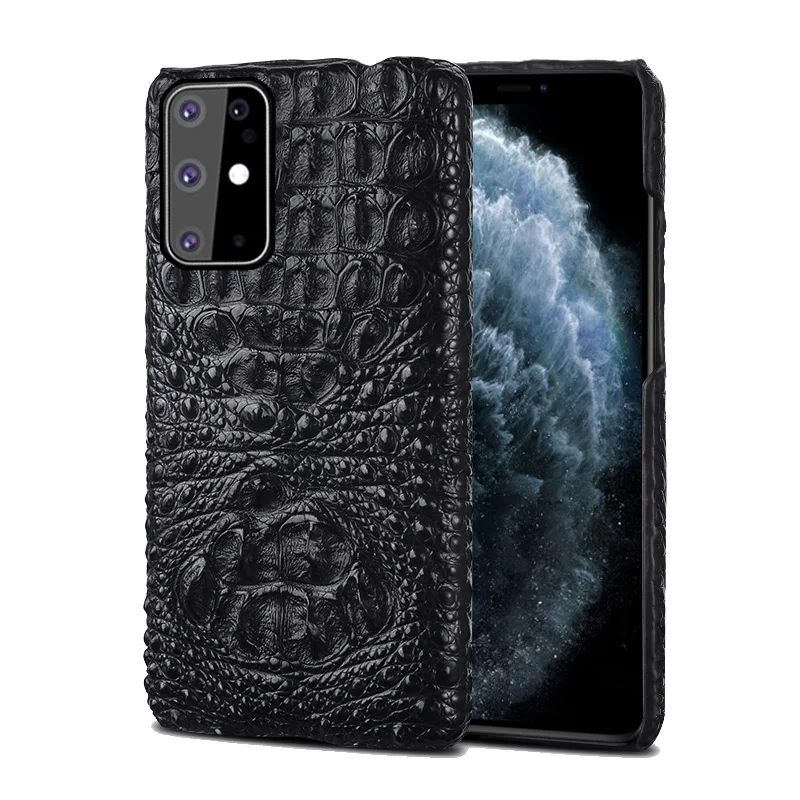 LANGSIDI Leather case For Samsung s20 plus S21 ultra A51 a71 s10e s10 Original Crocodile cover For Galaxy Note 20 ultra 10 plus