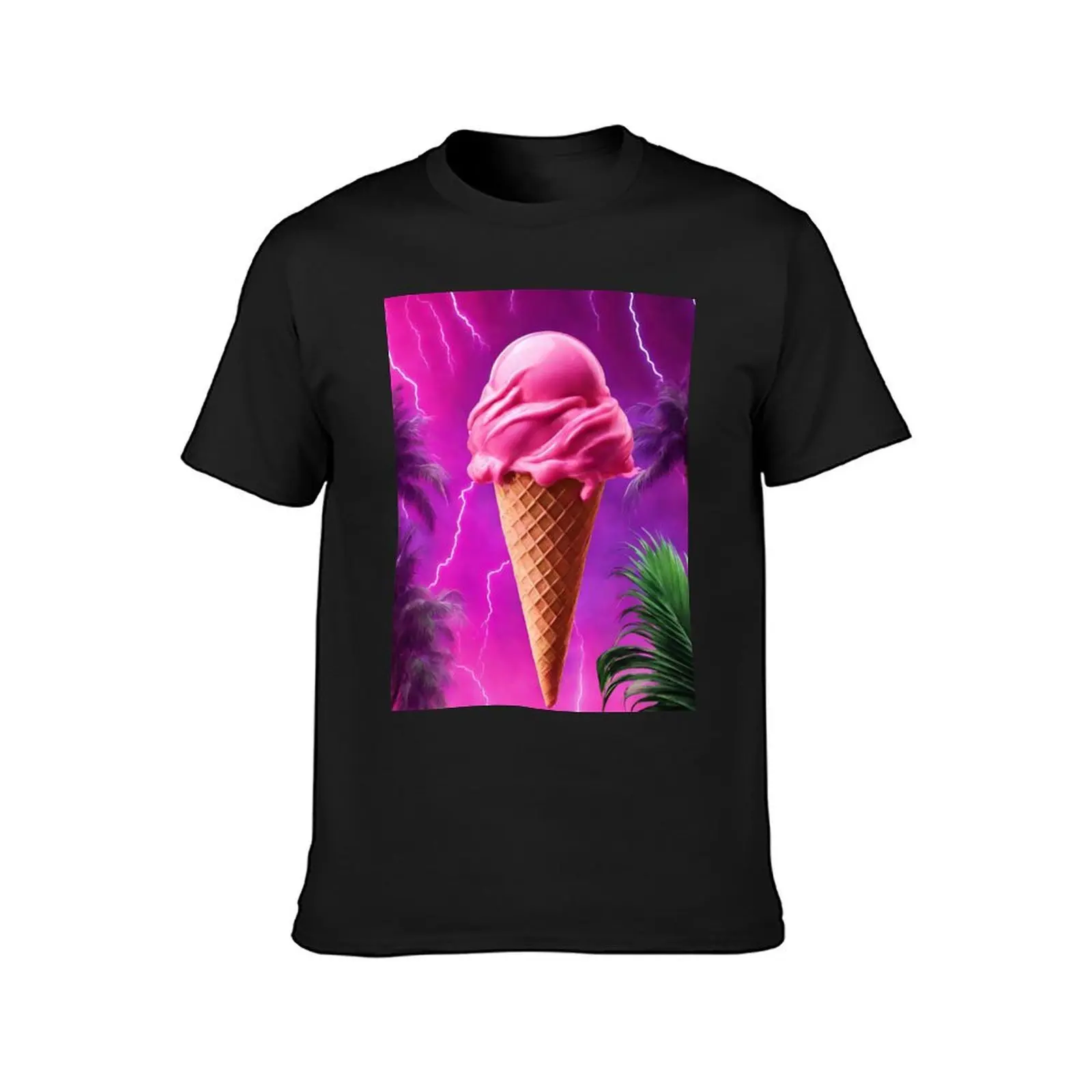 Ice cream cone, palms, summer aesthetic, girly pattern T-Shirt quick-drying boys whites vintage mens graphic t-shirts funny