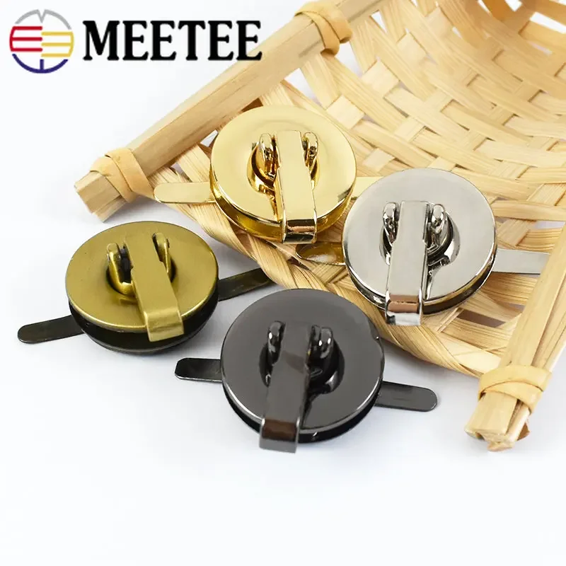 5Pcs Round Metal Turn Locks Snap for Handbag Women Bag Twist Lock Clasps Closure DIY Bags Hardware Accessories