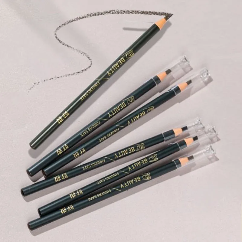 قلم الحواجب الجديد من Haozhuang مقاوم للماء والعرق، شكل الشفرة، متين وغير يتلاشى