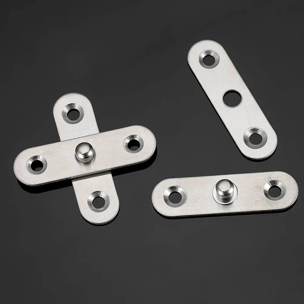 

10 Pcs Rotate Hidden Hinge Cabinet Hinges Up and Down Door Coat Hanger Stainless Steel 360 Degree Rotatable