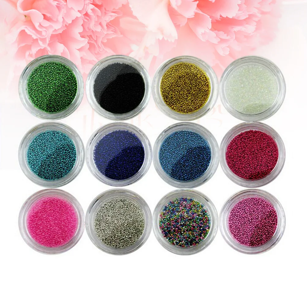 

Caviar Nail Bead Ball Set Colorful Mini Nail Art Decorations For Acrylic Uv Gel Polish Diy Manicure Supplies Rhinestones