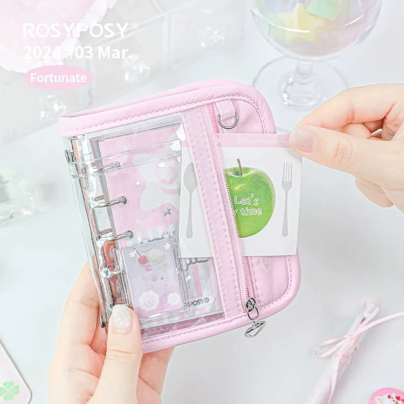 MINKYS M5 Raccoglitore portatile con cerniera Notebook Planner Annuale Agenda giornaliera settimanale Libro Diario Libro Cancelleria scolastica Kawaii