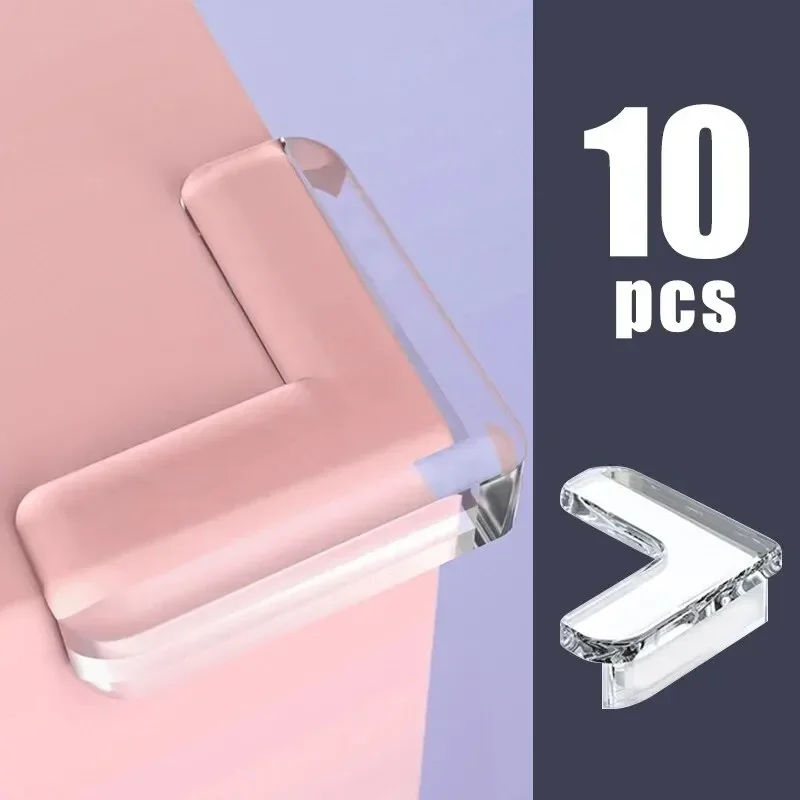 10PCS Clear Anti-collision Coffee Table Furniture Corner Protectors Soft Corner Sheathing Living Room Decor