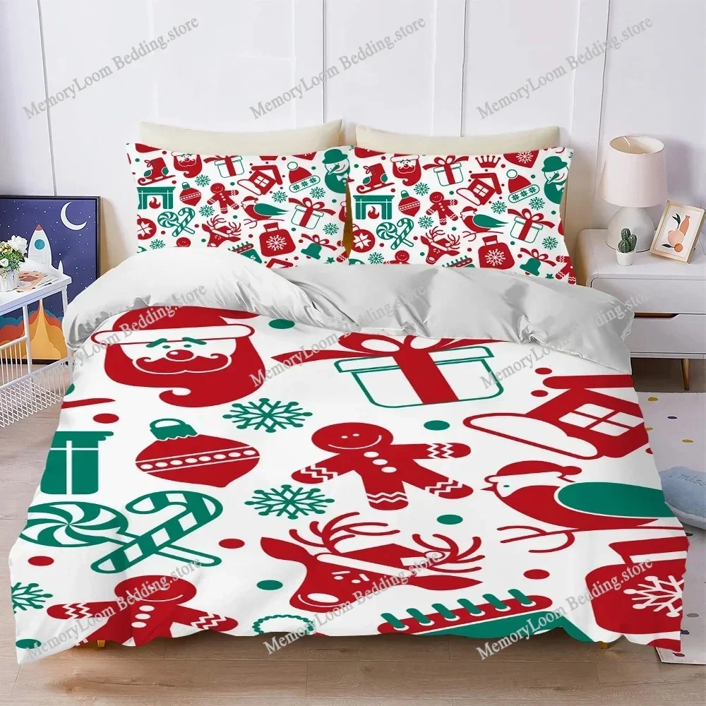 C-Christmas S-Sweets Duvet Cover Set Home Style Bedding Soft Laundry Cotton Bed Student Dormitory Gift Home Textileextile029