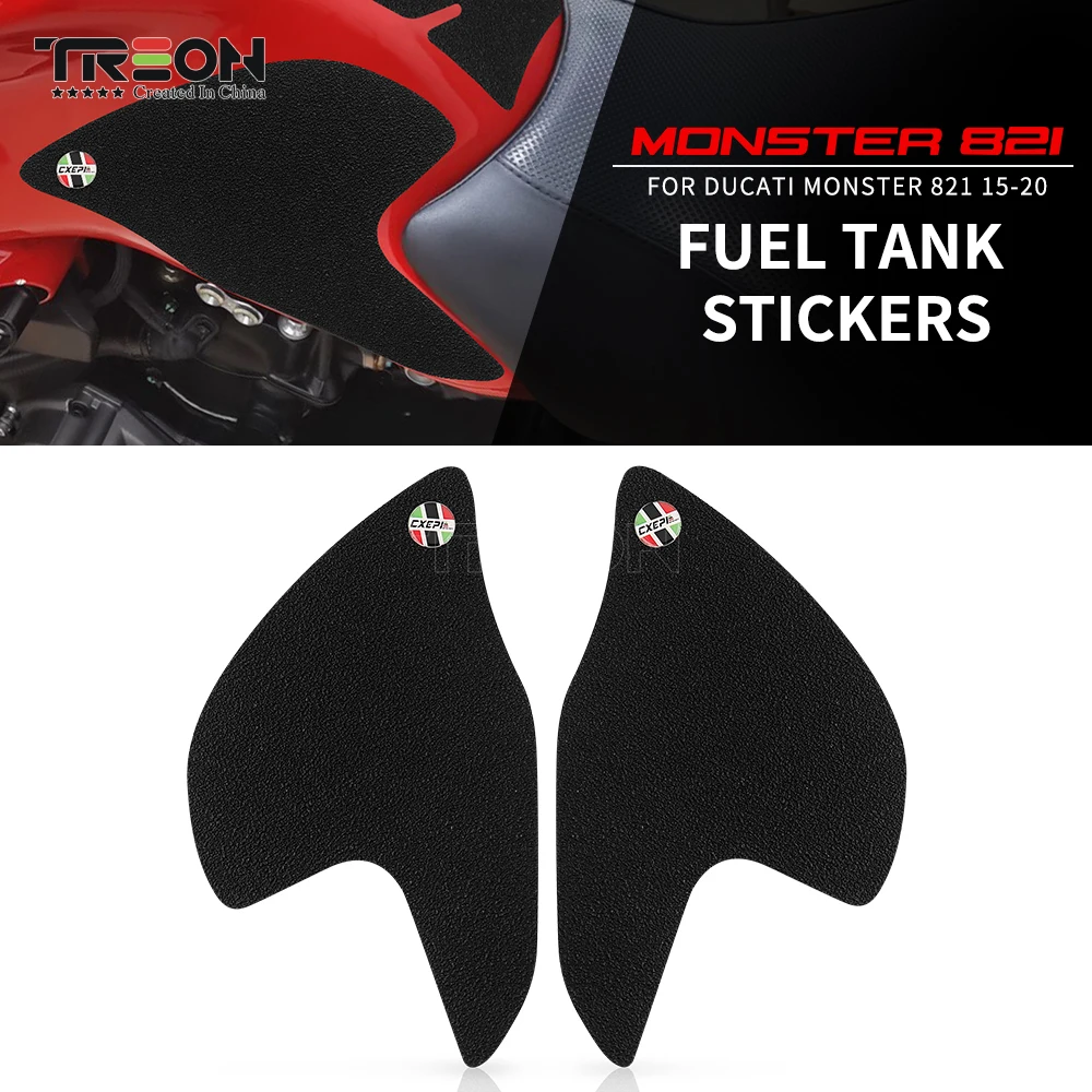 For DUCATI MONSTER 821 monster821 2015-2020 Motorcycle Sticker Anti slip Fuel Tank Pad Decal Side Gas Knee Grip Traction Pads