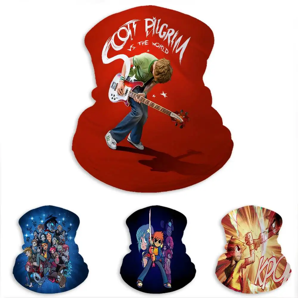 S-Scott-Pilgrim-Movie Unisex Breathable Tube Scarf UV Protection Neck Gaiter for Hiking Cycling Skiing Daily