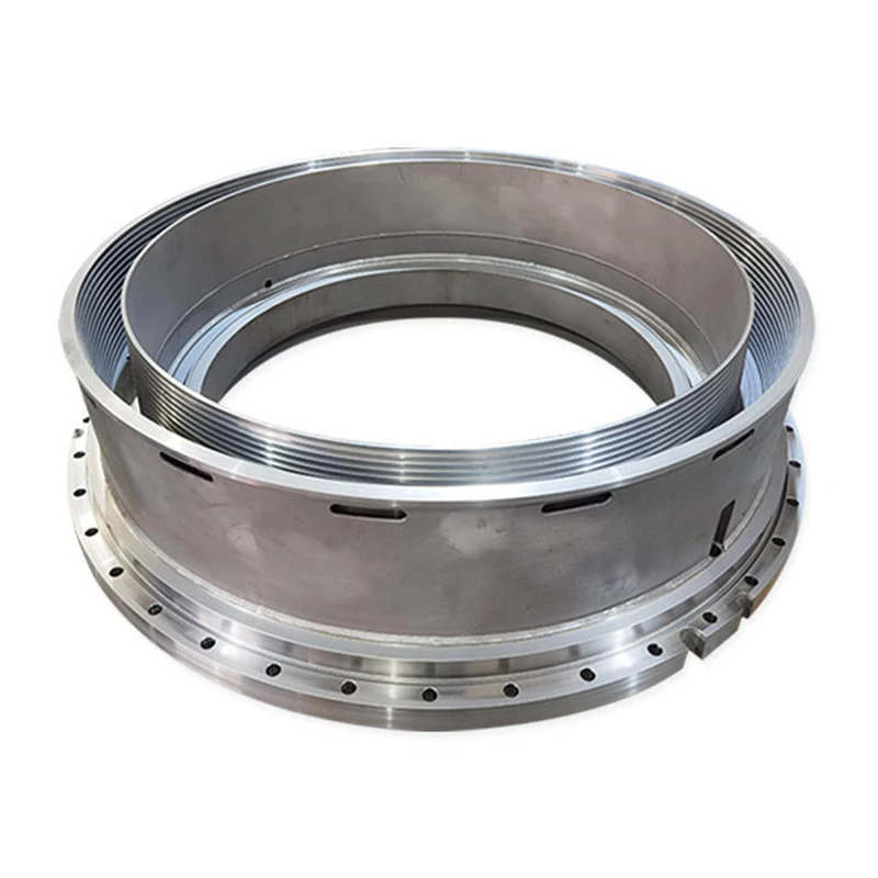 Custom Large Diameter Hydraulic Cylinder Barrel CNC Machined Steel Flanged Cylinder With External Thread For Heavy Industry