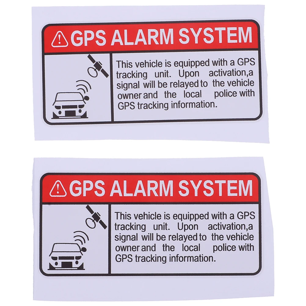 

2 Pcs Car Body Warning Stickers High Adhesion Waterproof Decals for Vehicles Security Theft Alarm System Bright Colors