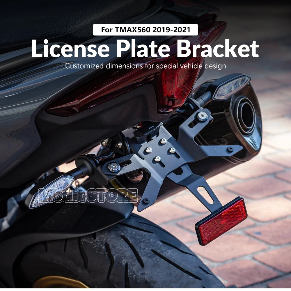 For Yamaha TMAX560 T-MAX560 2019 2020 2021 Motorcycle Rear Short Tail License Plate Holder Fender Eliminator Tailstock Bracket
