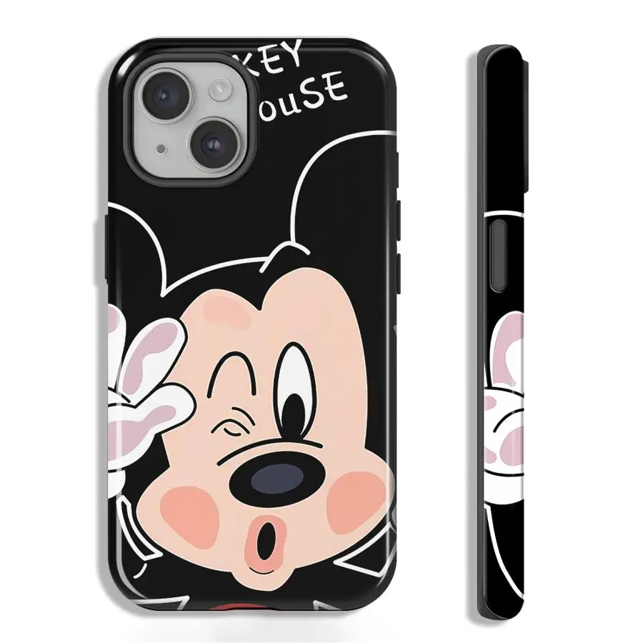 

Cartoon Minnie Mickey Mouse Soft Cover Capa Phone Case for iPhone 17 14 16 15 Plus Pro Max 16e 12 Air 11 XS XR 13
