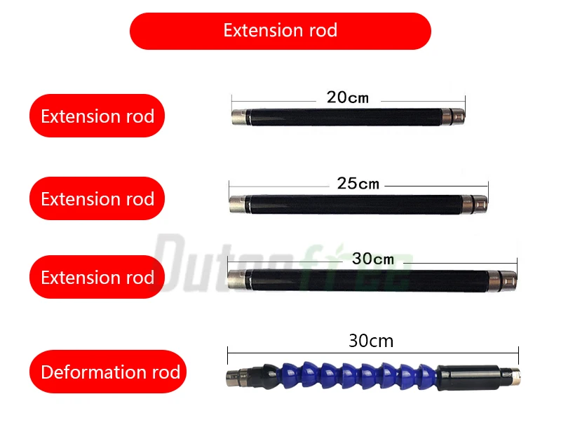 Zubehör für Linearantriebe: M6/M8 3XLR Verlängerungsstange, Saugnapfadapter, Getränkehalter-Endstücke – Detail 5
