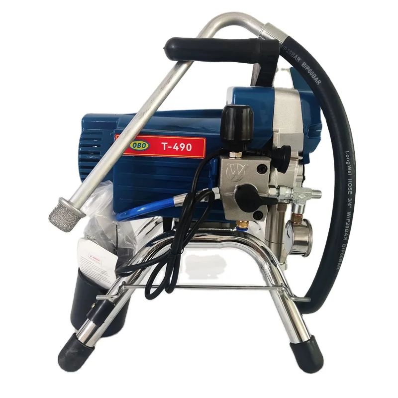T-490 Spray Paint hine Small Piston 1.8KW Wall Painting Equipment Similar to GRC 390/395