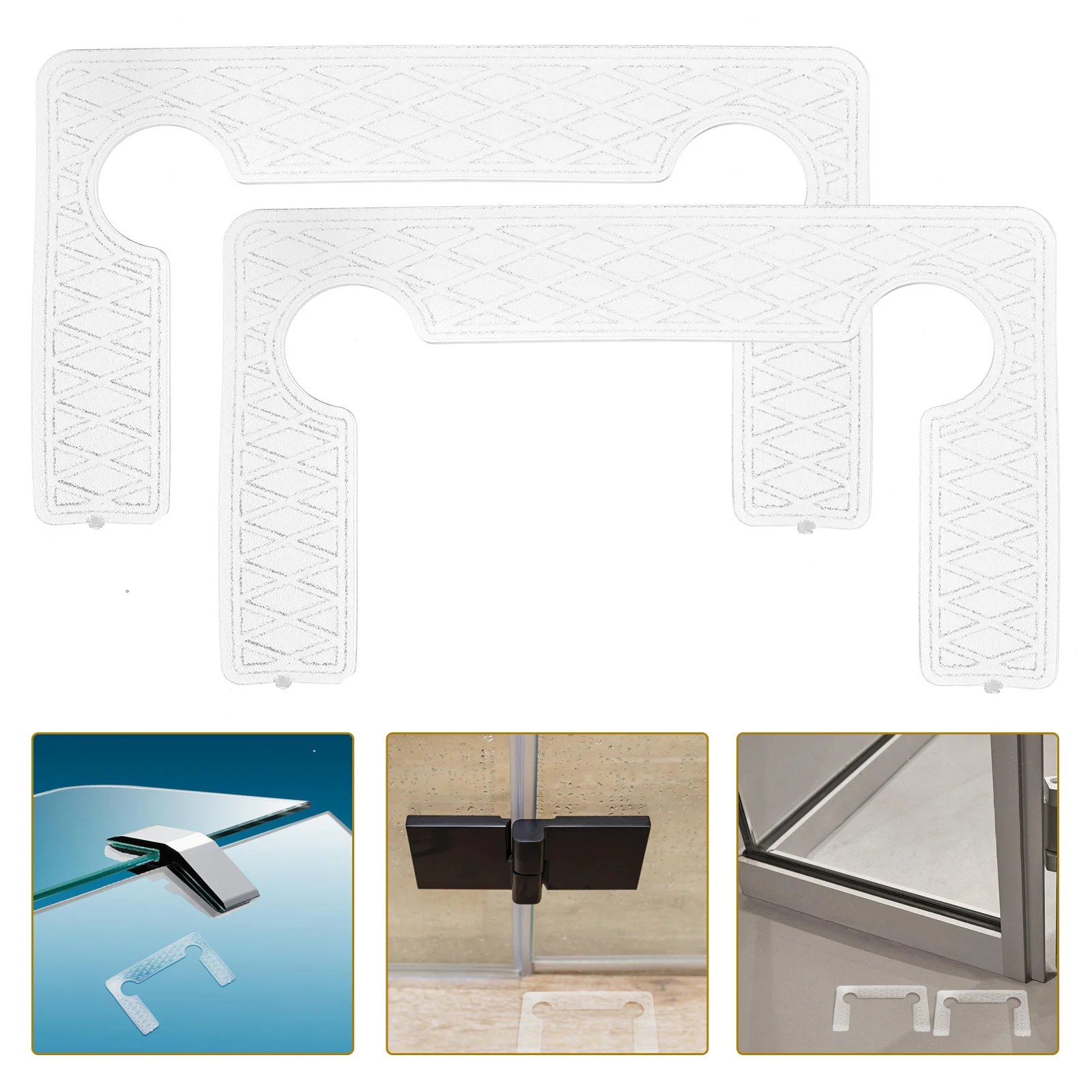 

40 Pcs Bathroom Clip Gasket Anti-slip Glass Hinge Hinges Doors Part Washer Replacement Pad Pads Accessory Shower