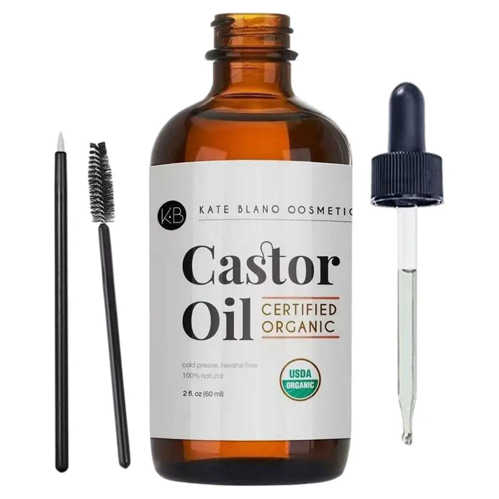 Huile de ricin biologique pressée à froid, hydratante naturelle Pure pour cheveux, cils, ongles, parfum hypoallergénique et rafraîchissant