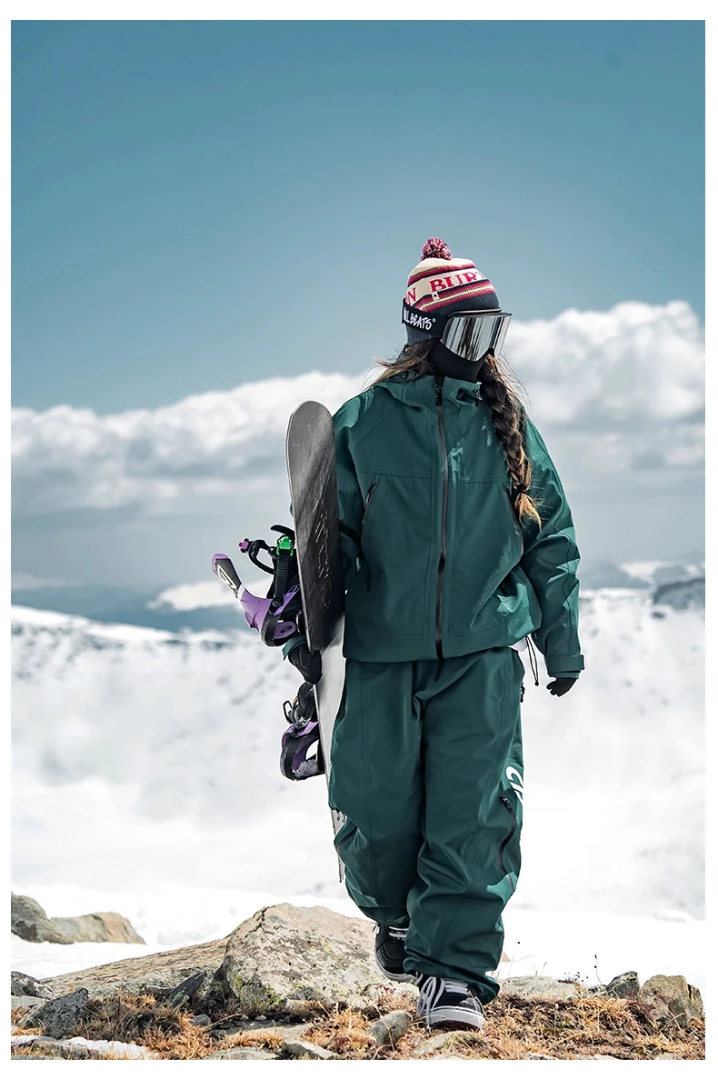 John Snow 2026 Ski-Jacke & -Hose im amerikanischen Stil, Unisex, wasserdicht, thermisch, Snowboard-Mantel, lockere Passform, Wintersport für Herren und Damen – Detail 23