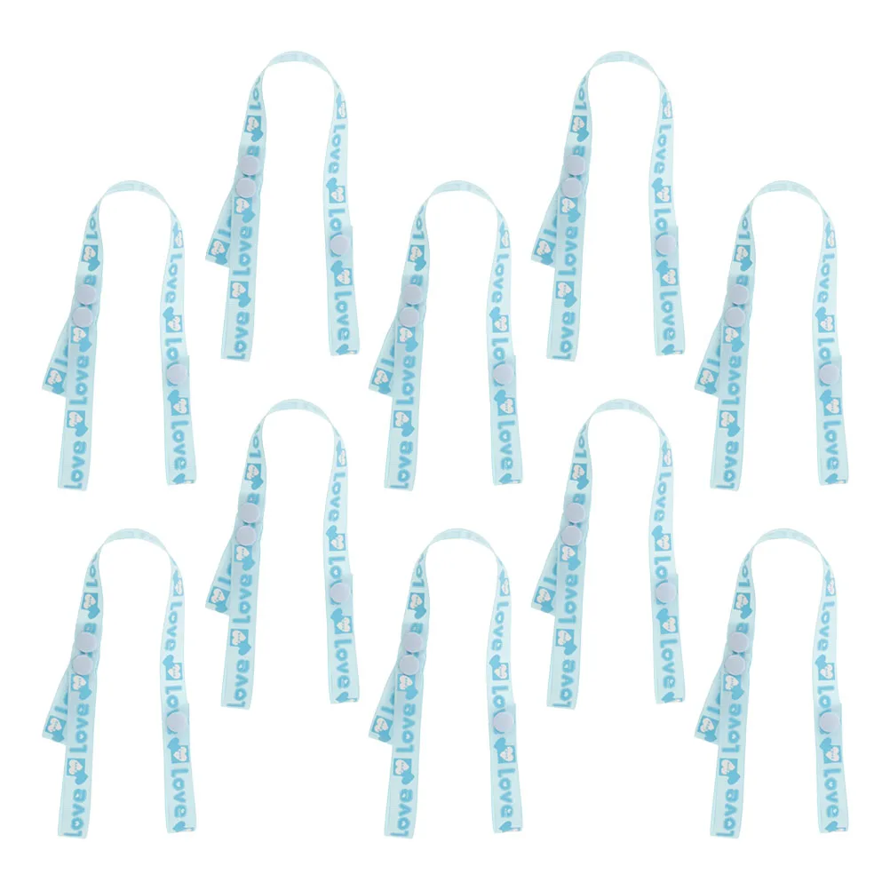 

10pcs Baby Teething Toys Holder Infant Teethers Strap Stroller Travel Lanyard Safe Lightweight Portable Pacifier