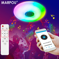 MARPOU RGB Ceiling Lamps  Smart Modern Ceiling Lighting AC 220V Music Remote Application Control Bluetooth Speaker Indoor Decor