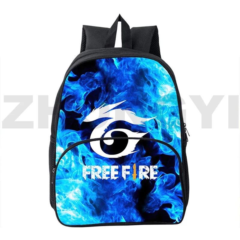 New Free Fire Garena 3D Print Backpack Cartoon Kids Students Free Fire Bag Preppy 12/16 Inch Elementary School Bag Women Mochila