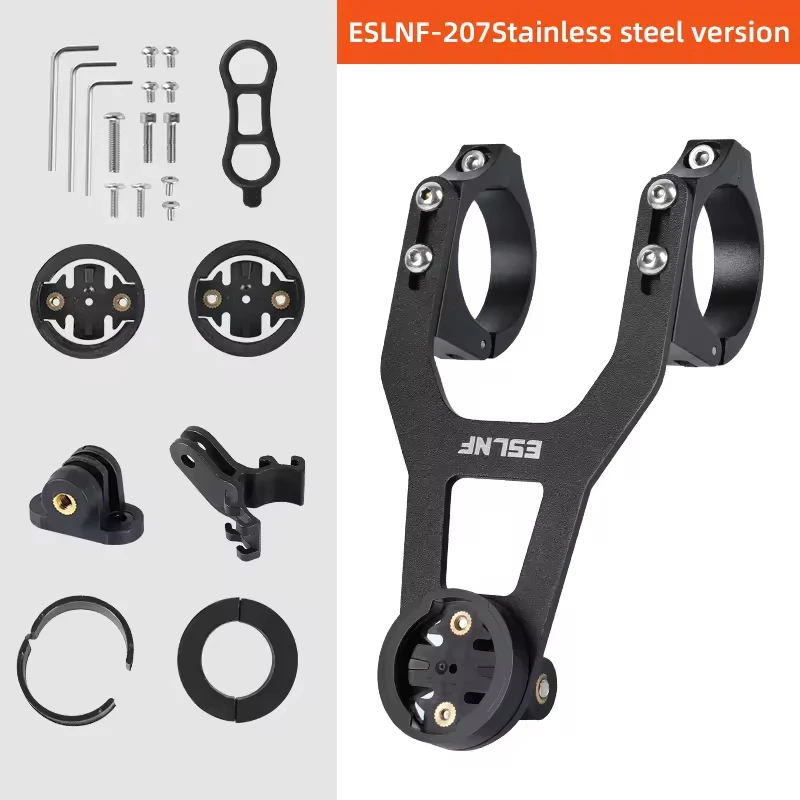 Penyangga Komputer Sepeda Stainless Steel ESLNF, Universal untuk Sepeda Gunung dan Sepeda Jalan, Aksesoris Sepeda