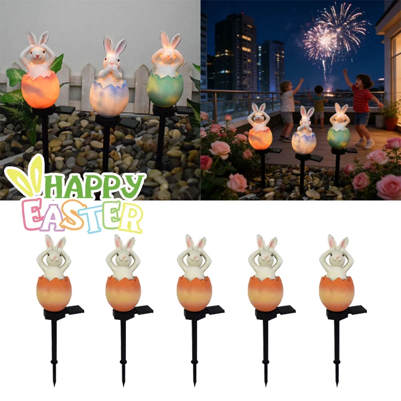 

Водонепроницаемый солнечный садовый светильник с очаровательным дизайном в виде кролика для украшения газона, дорожек и двора с энергоэффективными светодиодами.
