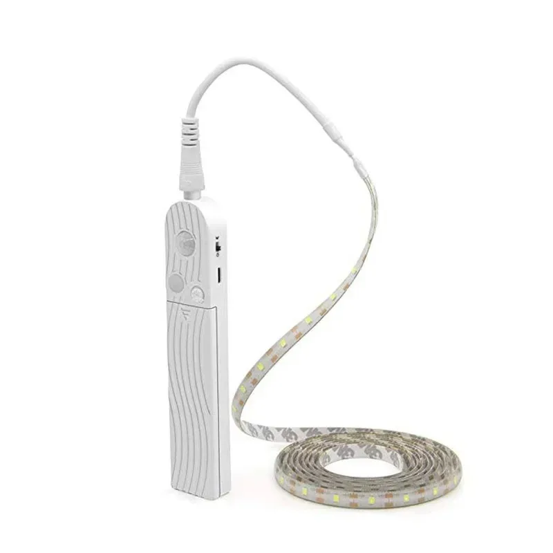 5m Battery Led Usb Strip With Pir Motion Sensor Induction Night Light Tape Under Cabinet Light For Room Wardrobe Indoor Lighting