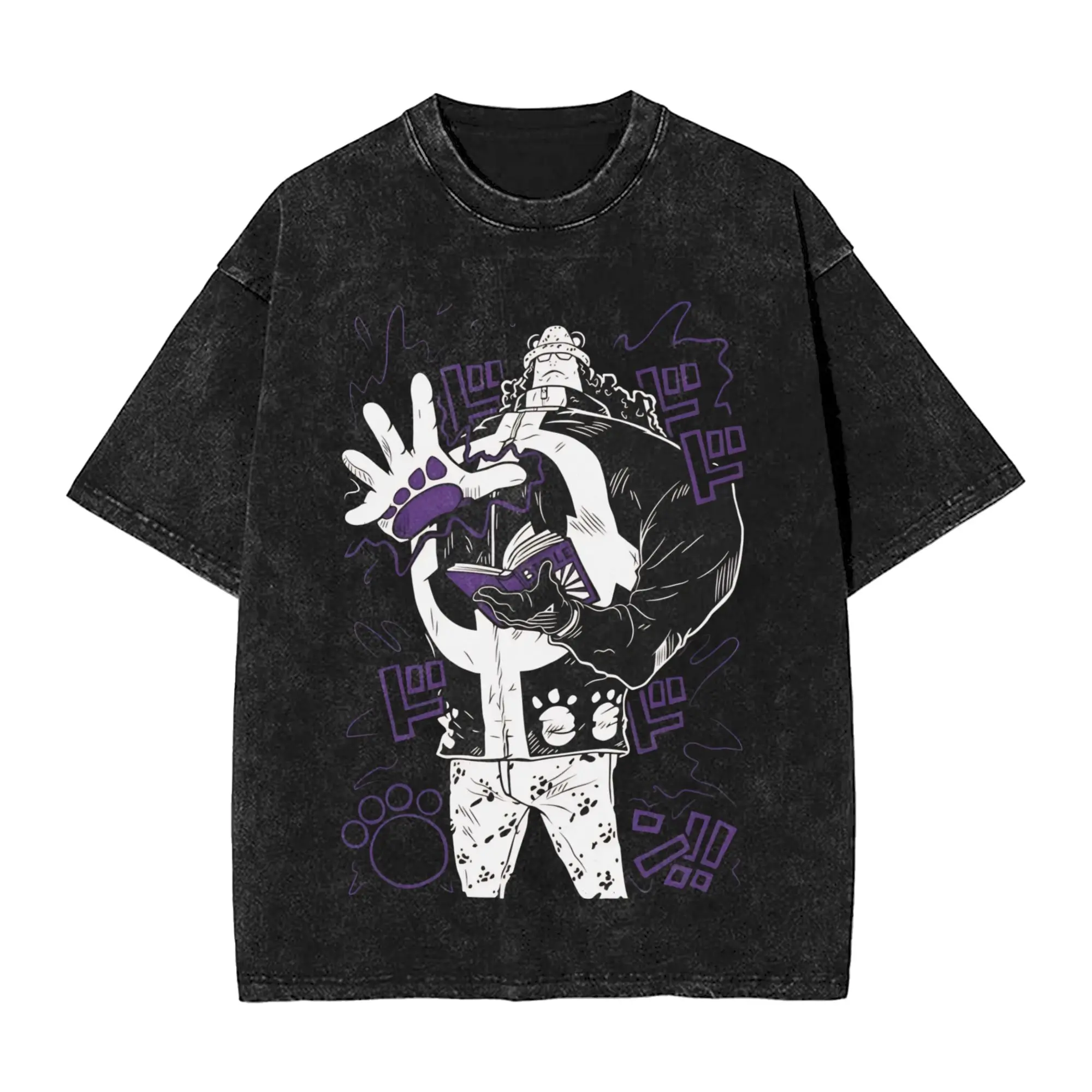Bartholomew Kuma T Shirts Washed Harajuku T-Shirts One Piece  Retro for Men Women Tops Streetwear Graphic Printed Tops Tees