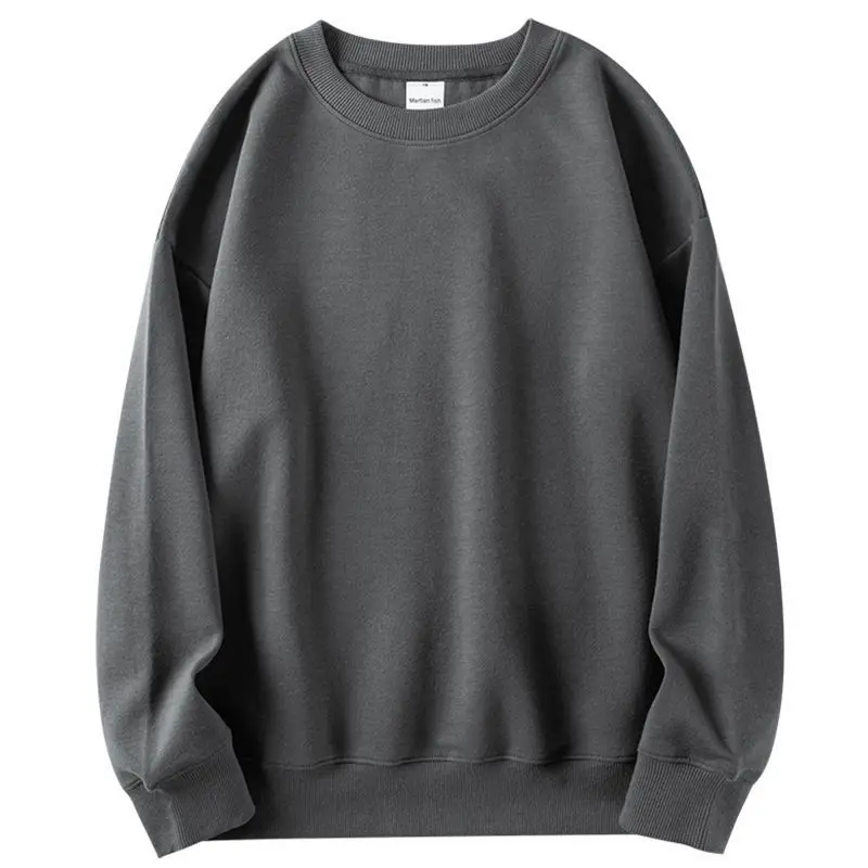 

2023 Han Chunqiu Solid Color Pullover Round Neck Sweater Versatile Casual Top for Men and Women Aesthetic T Shirt