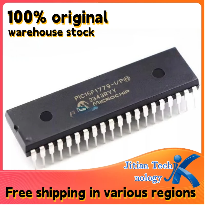 100% original inventory 1PCS PIC16F1779-I/P PIC16F1779 DIP-40 Microcontroller IC Channel direct sales
