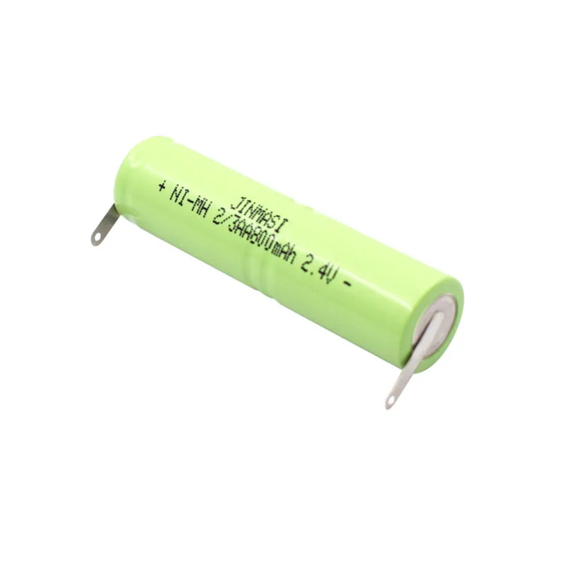 1-3 pz 800MAH 2.4V 2/3AA Ni-Mh pacco batteria Ni Mh cella con perni di saldatura per Philips HS308 HS9216 rasoio elettrico rasoio