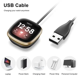 Dock bộ điều hợp bộ sạc từ tính di động USB, dây nguồn sạc nhanh, phụ kiện smartwatch Fitbit Sense, Versa 3 10 Bộ điều hợp bán hàng chính Senseo - №10