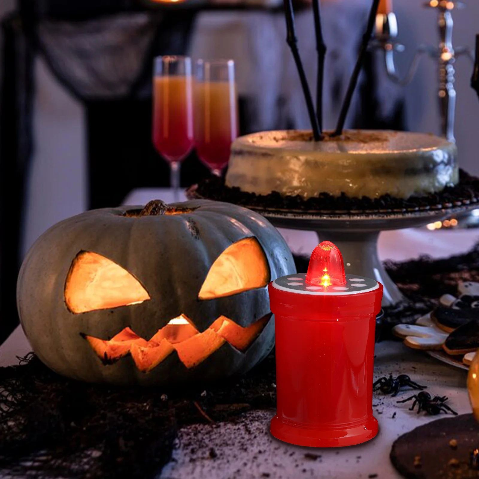 Cemetery Electronic Holder Candles LED Lights Plastic Pp Religious Uselectric Clip Flame Lamp