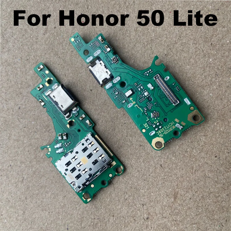 

For Huawei Honor 50 Lite USB Charging Dock Port Board Mic Microphone Connector Fast Flex Cable Repair Parts Global With IC