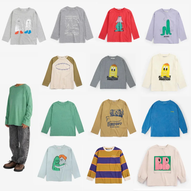 pre-sale 2026 BC NEW Autumn Baby Girls Sweatshirts Sets Cartoon Print Hoodies Kids Boutique Clothes Boys Winter t-shirts