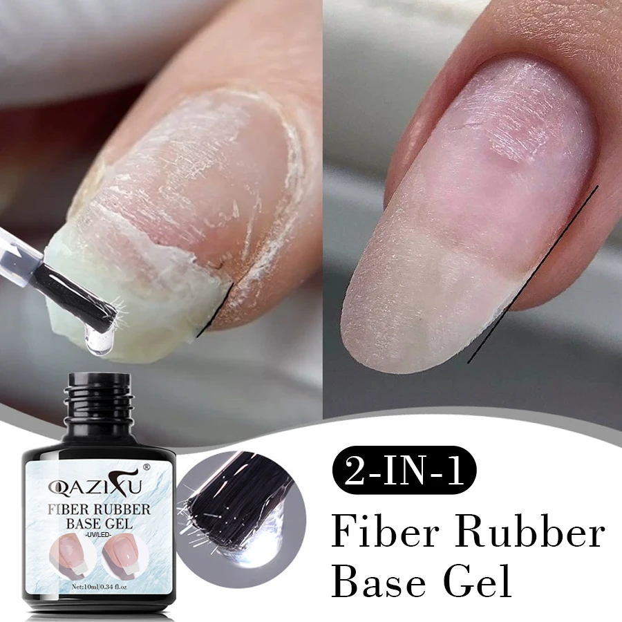 10 ml Faser-Reparatur-Basisgel für beschädigte dünne Nägel, fuctionaler Nagel-Gel-Nagellack, Soak Off Vanish Nail Art Maniküre-Werkzeug