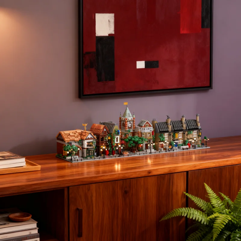 

Конструктор MOC «Британский модульный городской пейзаж», 12468 деталей, креативный подарок, коллекционный декор, премиум-класс для детей