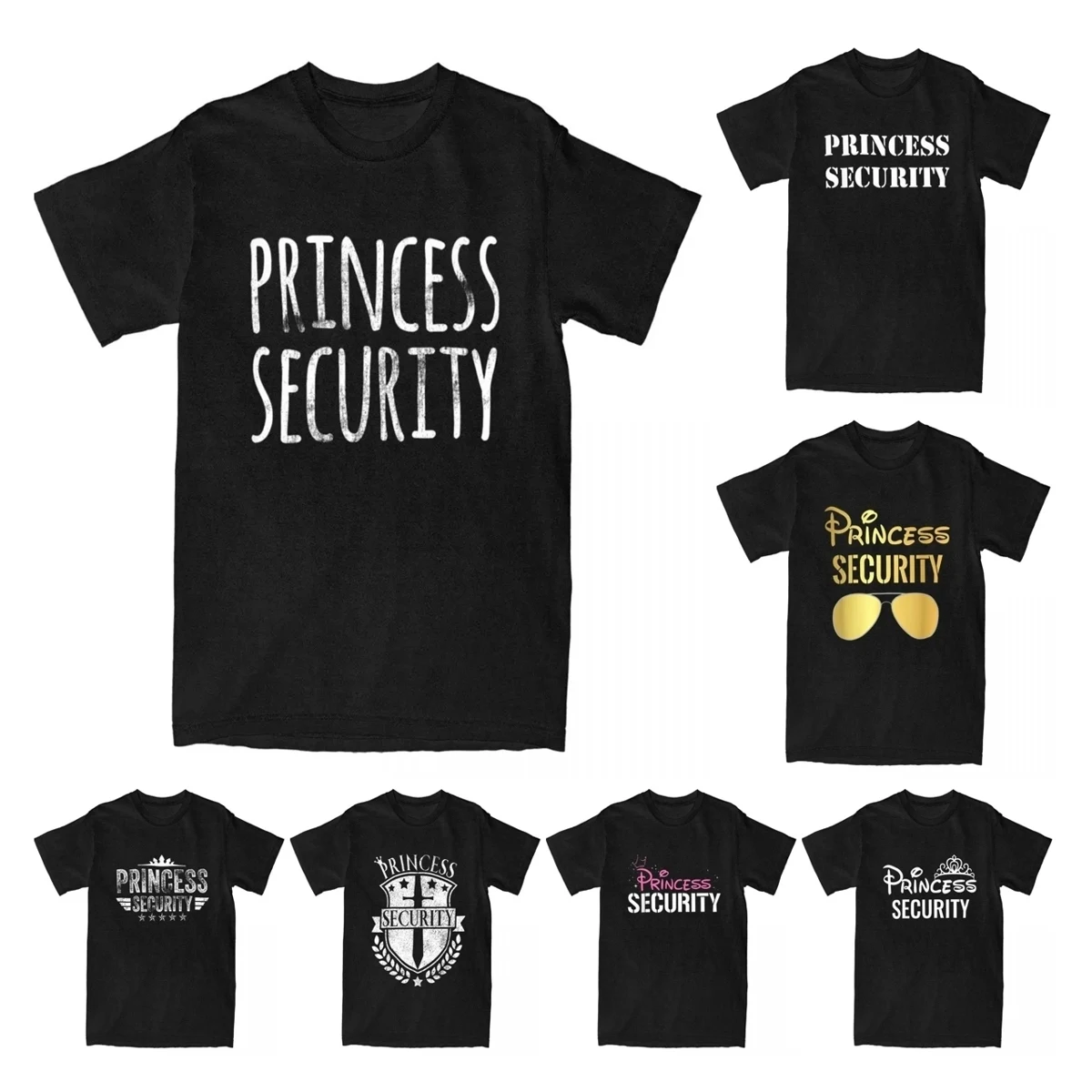 Men's T-Shirts Matching Easy Princess Security Vintage 100% Cotton Tee Shirt Perfect Chaperone T Shirts Clothing Gift Idea