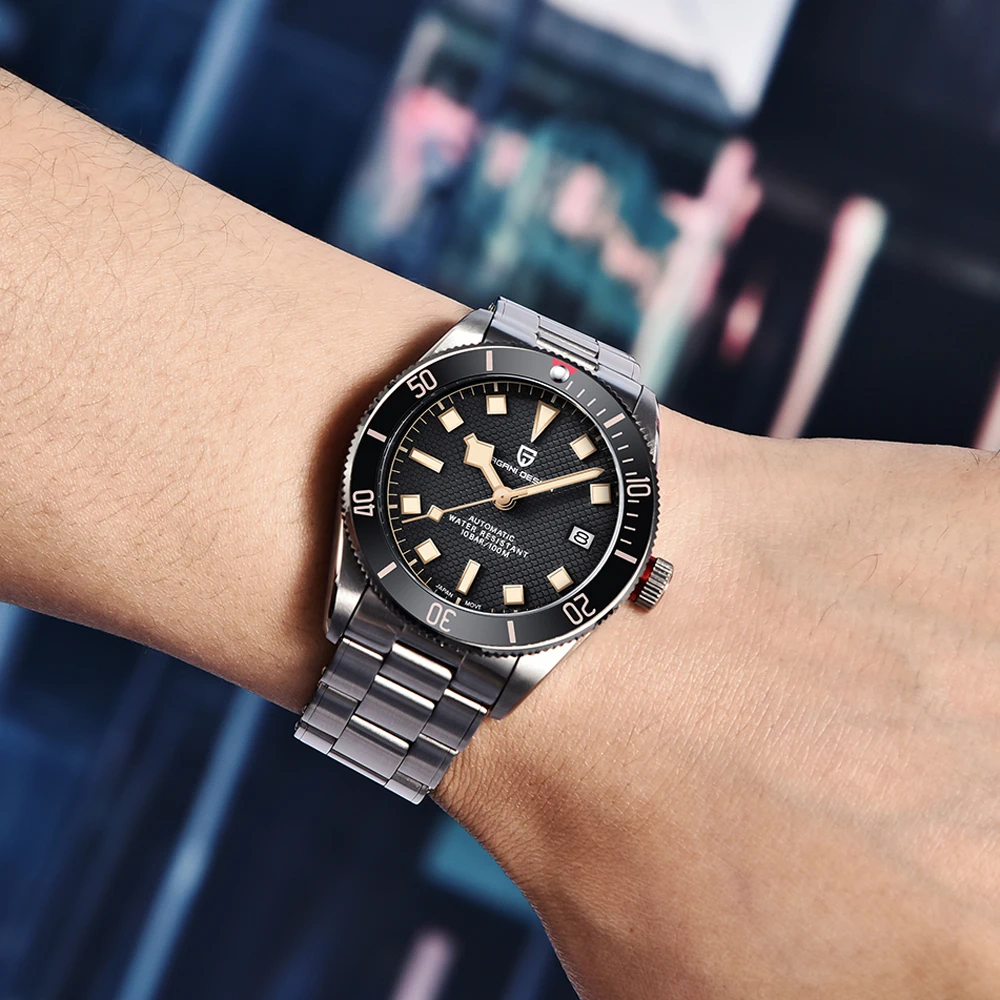 PAGANI DESIGN BB58 Retro Herrenuhren 2025, Top-Luxus-Automatikuhr für Herren, mechanische Armbanduhren, AR-Saphir NH35, Herren-Geschenk