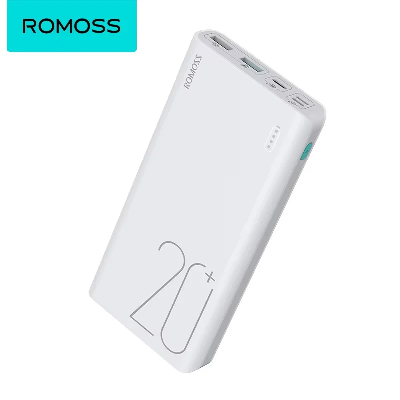 Romoss Senese6+ 20000mAh Powerbanks Portable External Battery High Capacity Quick Charge 3.0 fast Charger with iPhone Samsung